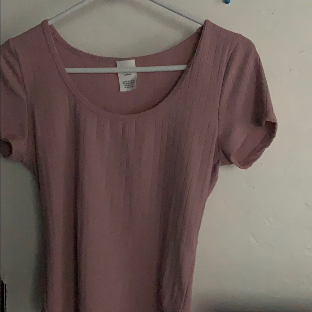 light pink low cut top